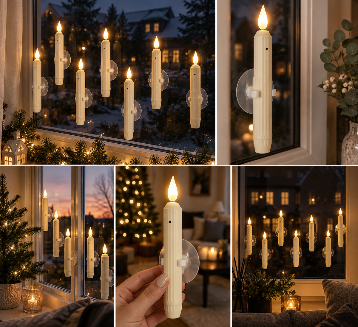 Window Candles Sensor Lights