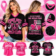 Football Pink Ribbon Breast Cancer Awareness Jersey