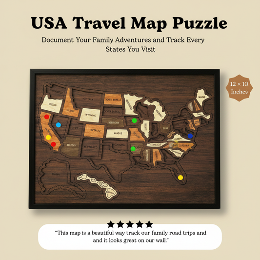 USA Travel Map Puzzle